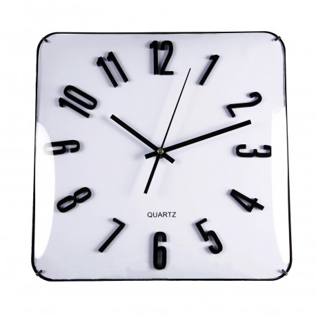 RELOJ CUADRADO BLANCO 31CM