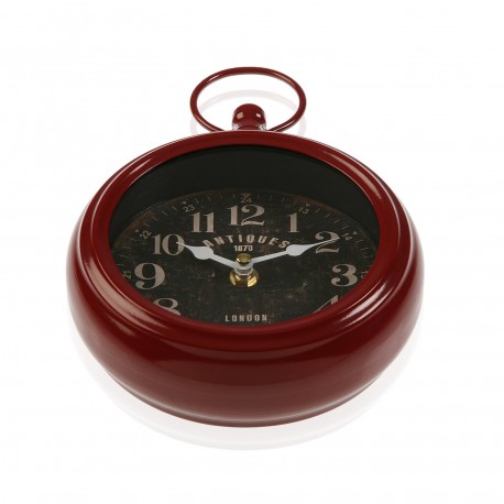 RELOJ PARED ROJO 16X23 CM