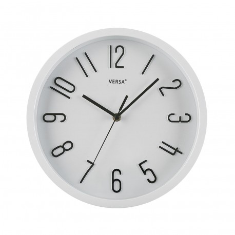 RELOJ DE PARED BLANCO DIA 30CM