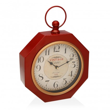 RELOJ PARED ROJO