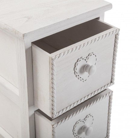 CAJONERA 4 CAJONES MADERA BLAN
