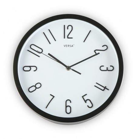 RELOJ DE PARED NEGRO DIA 30CM