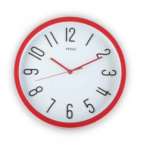 RELOJ DE PARED ROJO DIA 30CM