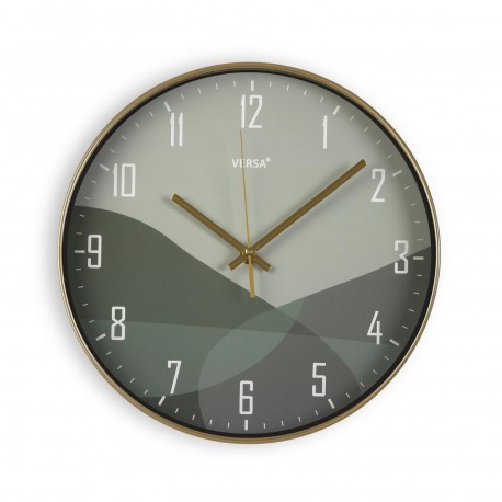 RELOJ DE PARED VERDE OSCURO