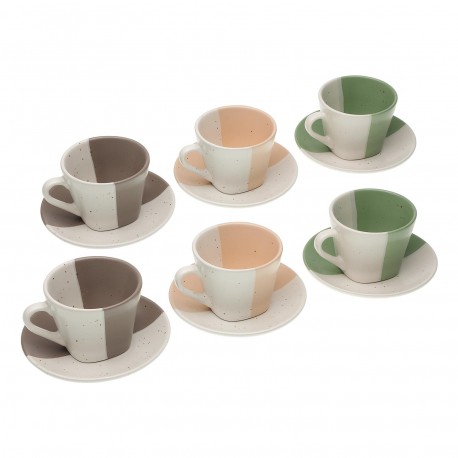 SET 6 TAZAS TÉ C/PLATO CLARA