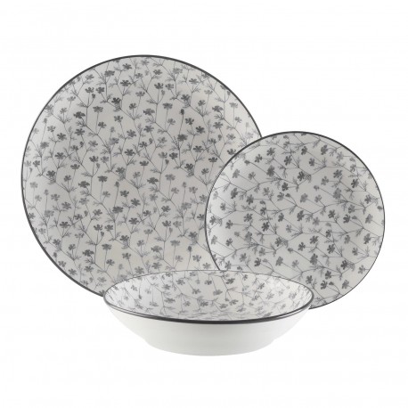 VAJILLA 18 P. SAVAGE GRIS