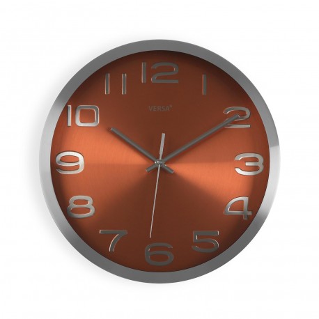 RELOJ ALUMINIO NARANJA 30CM