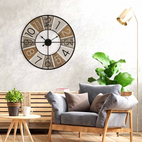 RELOJ PARED MADERA 58 CM