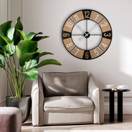 RELOJ PARED MADERA 60 CM