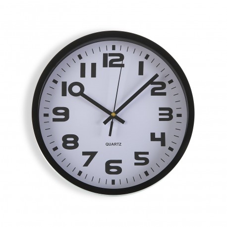 RELOJ COCINA NEGRO 25 CM