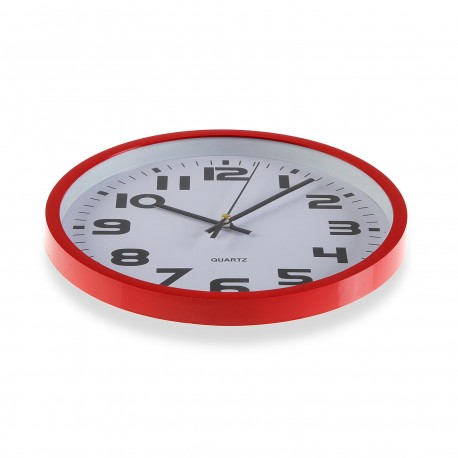 RELOJ COCINA ROJO 25 CM