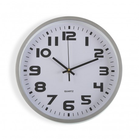 RELOJ COCINA PLATA 30,5 CM