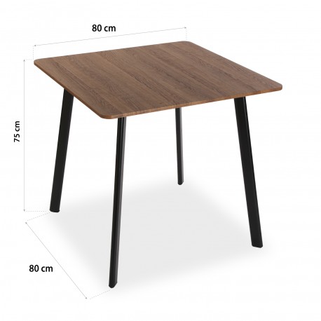 MESA MADERA KLAUDIA 80*80CM