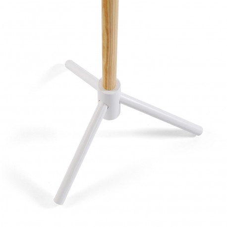 PERCHERO MADERA BASE BLANCA