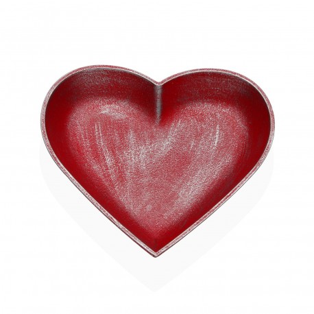 CENTRO DE MESA CORAZON ROJO