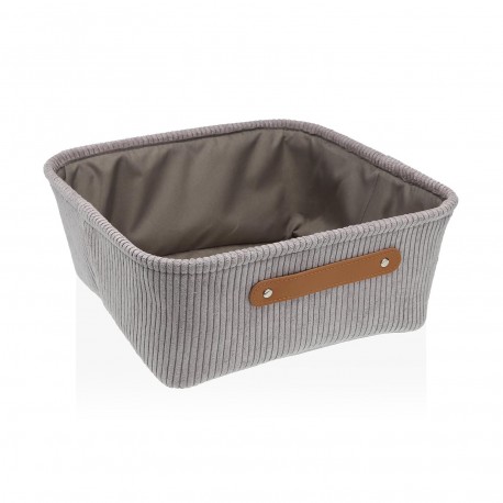 CESTA CORDUROY GRIS CLARO