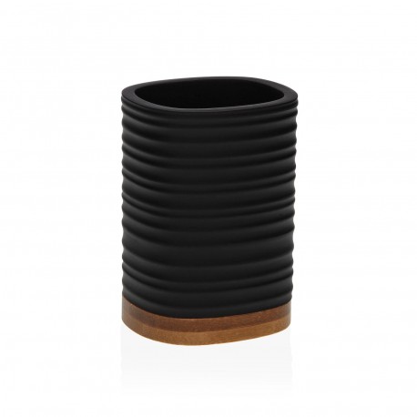 VASO PORTACEPILLO NEGRO