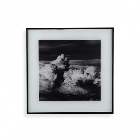 CUADRO CRISTAL NUBES 30X30