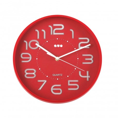 RELOJ DE PARED ROJO 30 CM