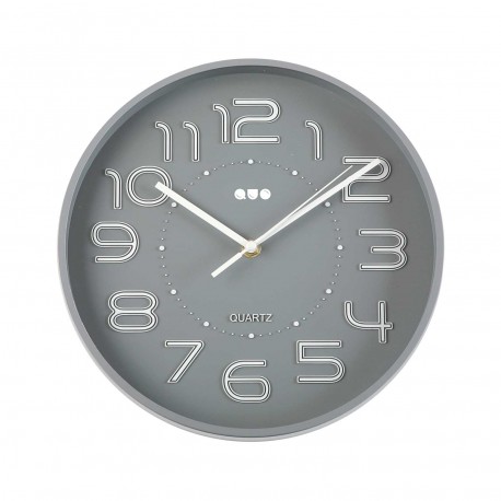 RELOJ PARED GRIS 30 CM