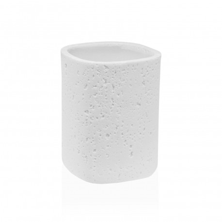 VASO PORTACEPILLOS CORA BLANCO