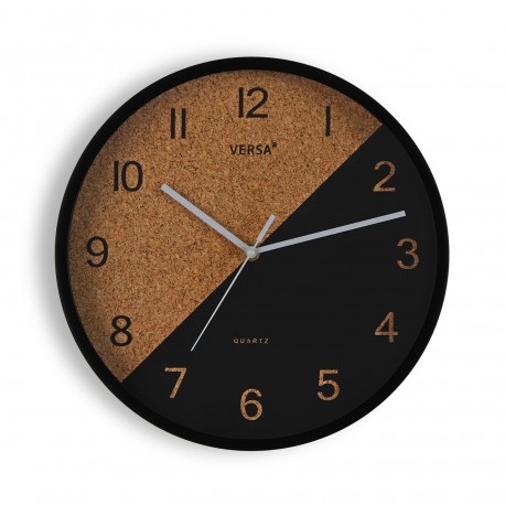 RELOJ COCINA NEGRO CORK 30 CM