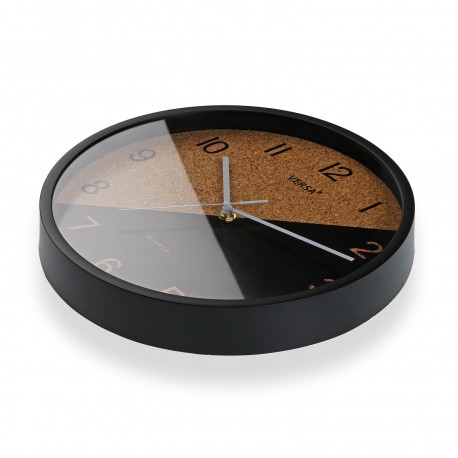 RELOJ COCINA NEGRO CORK 30 CM