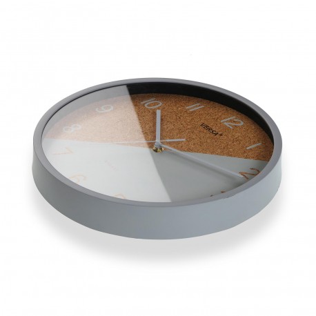 RELOJ COCINA GRIS CORK 30 CM