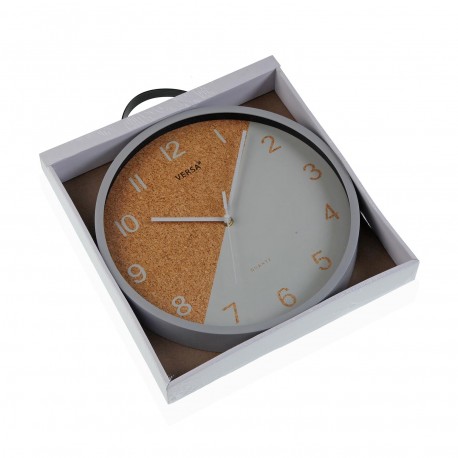 RELOJ COCINA GRIS CORK 30 CM