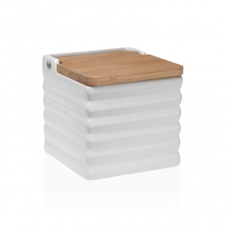 SALERO CUADRADO BLANCO RAYAS