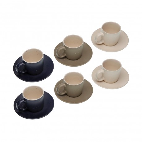 SET 6 TAZAS TE C/PLATO TASHI