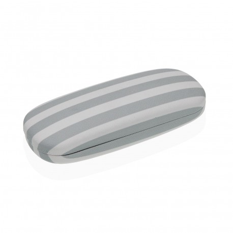 FUNDA GAFAS RAYAS GRISES