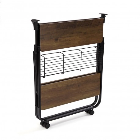 CARRO PLEGABLE C/RUEDAS NEGRO