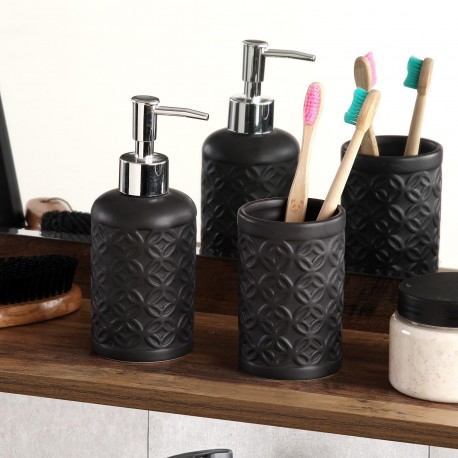 SET BAÑO 2 PCS NEGRO