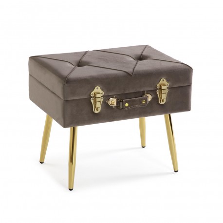 PIE DE CAMA GRIS CLARO VELVET