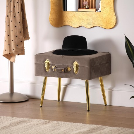 PIE DE CAMA GRIS CLARO VELVET