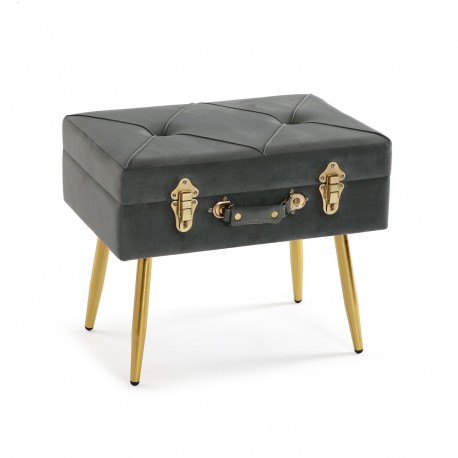 PIE DE CAMA GRIS OSCURO VELVET