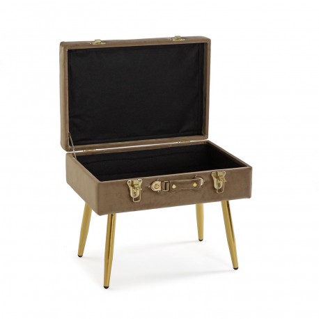 PIE DE CAMA MARRON VELVET