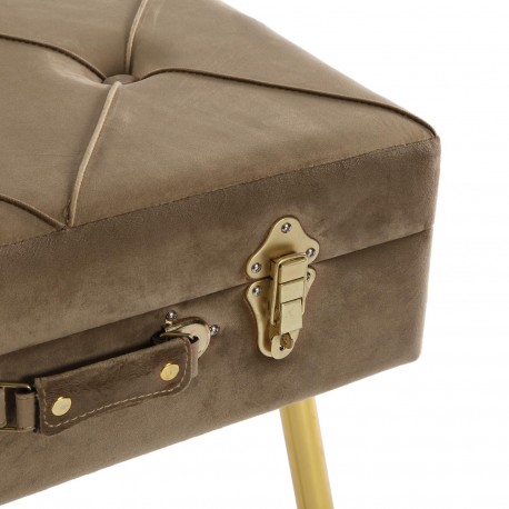 PIE DE CAMA MARRON VELVET