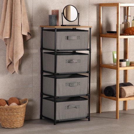 CAJONERA 4 CAJONES GRIS CLARA