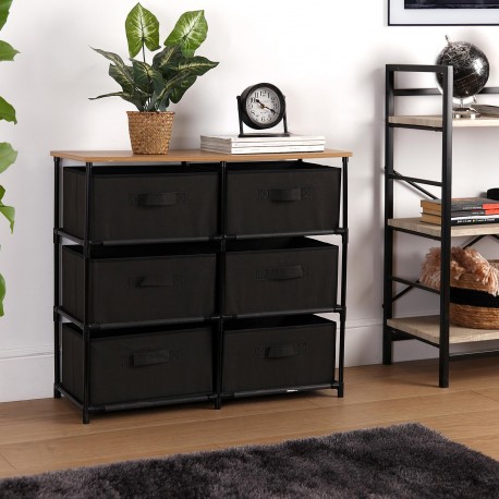 CAJONERA 6 CAJONES GRIS OSCURA