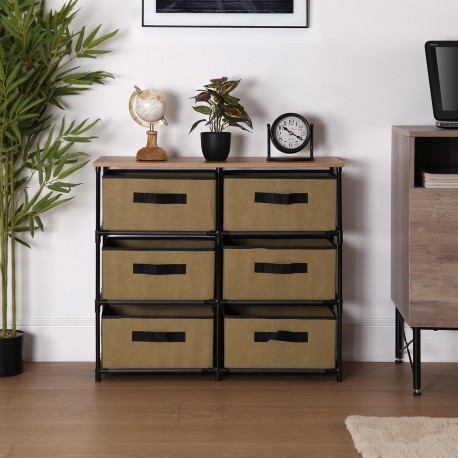 CAJONERA 6 CAJONES BEIGE