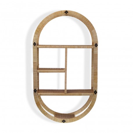 ESTANTERIA OVALADA RATTAN