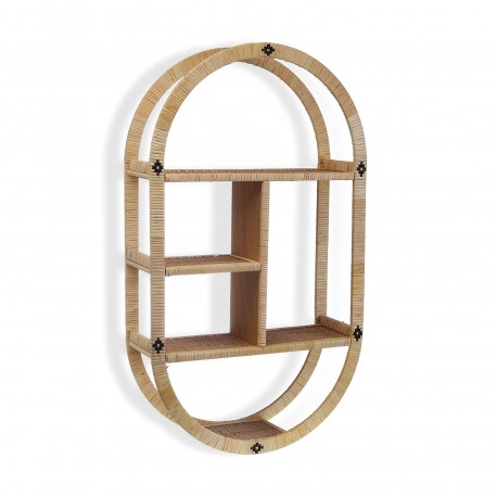 ESTANTERIA OVALADA RATTAN