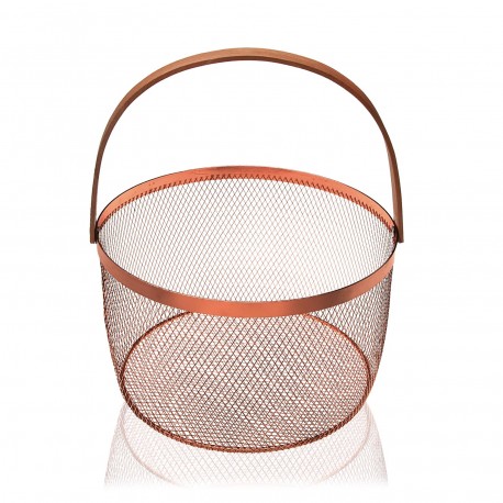 CESTA CON ASA COBRE