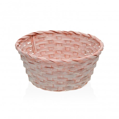 CESTA REDONDA ROSA 23 CM