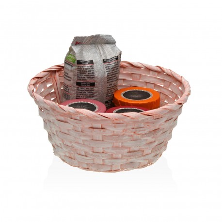 CESTA REDONDA ROSA 23 CM