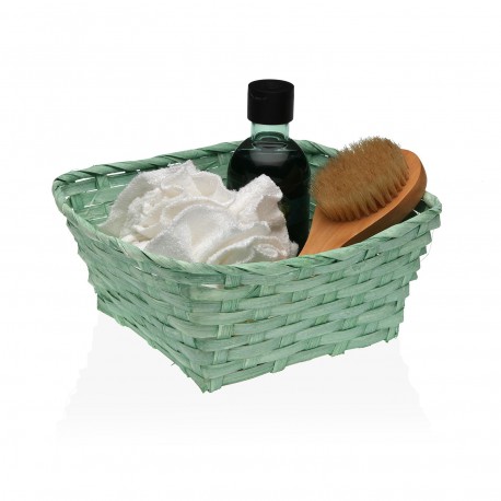 CESTA CUADRADA VERDE 20CM