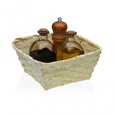 CESTA CUADRADA AMARILLA 20CM