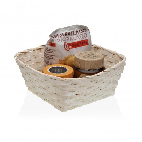 CESTA CUADRADA NATURAL 20CM